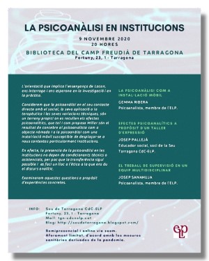 La psicoanàlisi en institucions