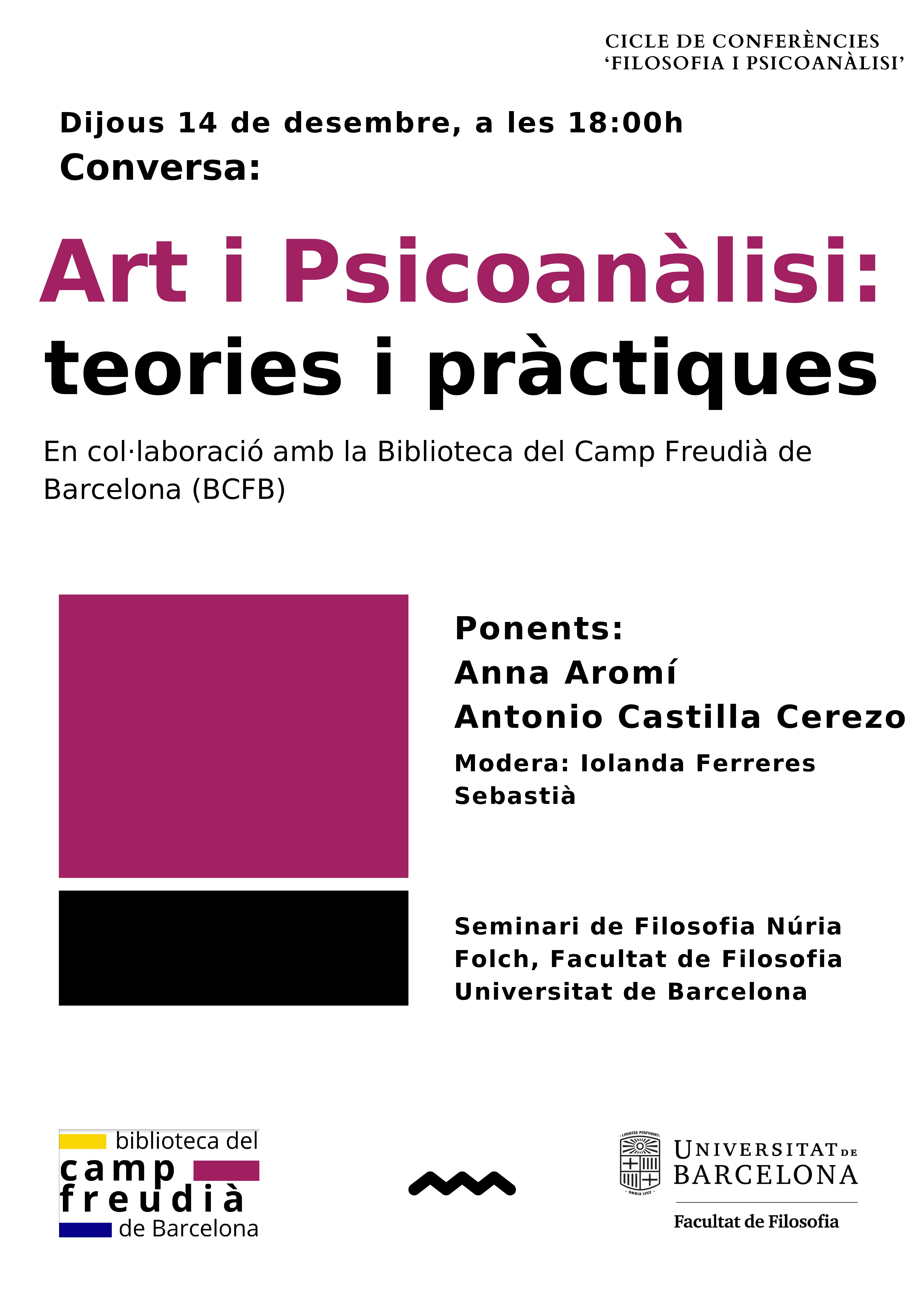 Ciclo de Conferencias de Filosofía y Psicoanálisis.