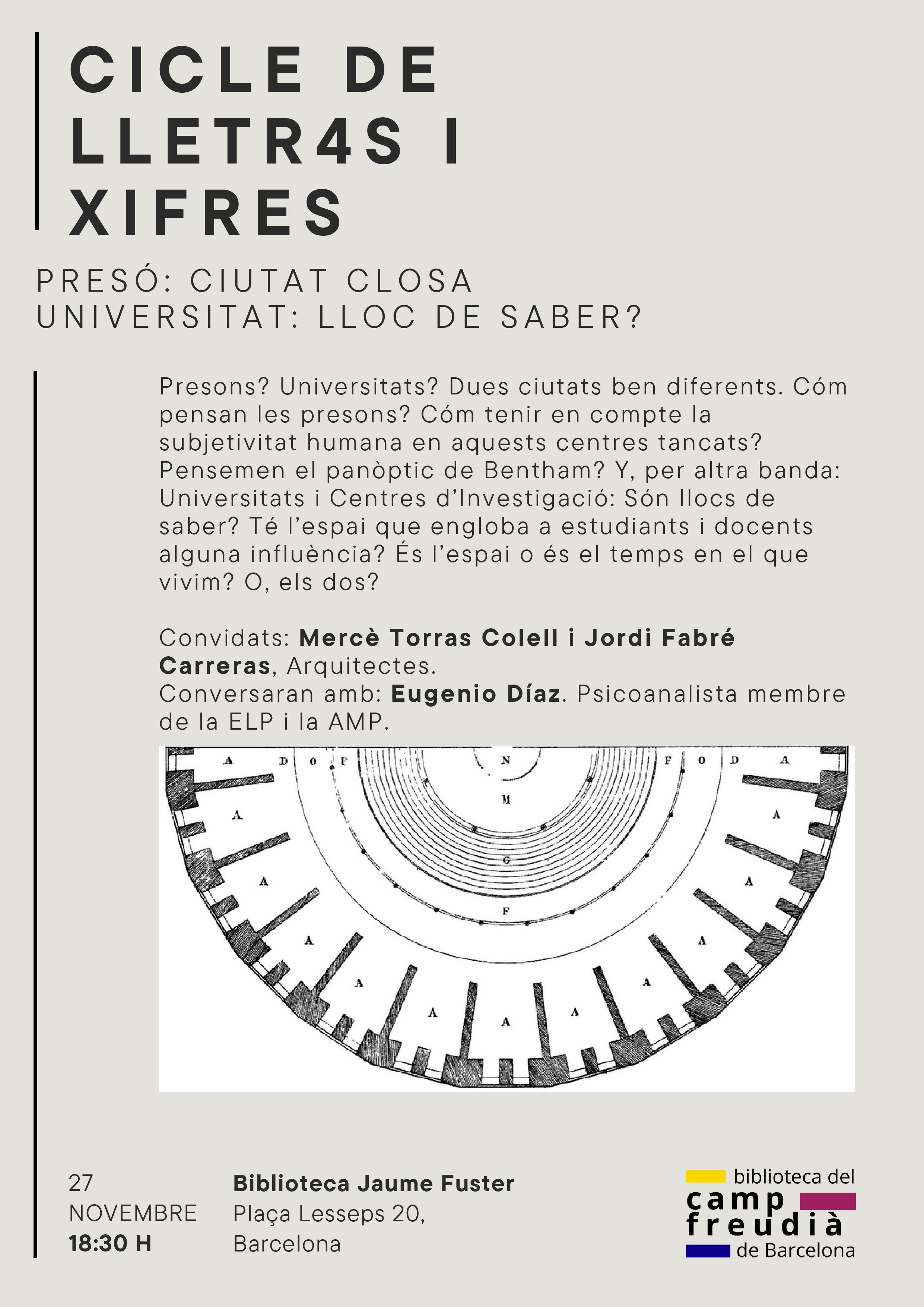 Ciclo Letras y Cifras de la BCFB
 