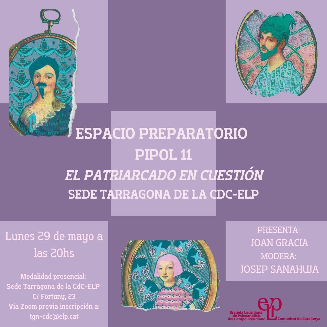 ESPACIO PREPARATORIO HACIA PIPOL 11. EL PATRIARCADO EN CUESTIÓN
 