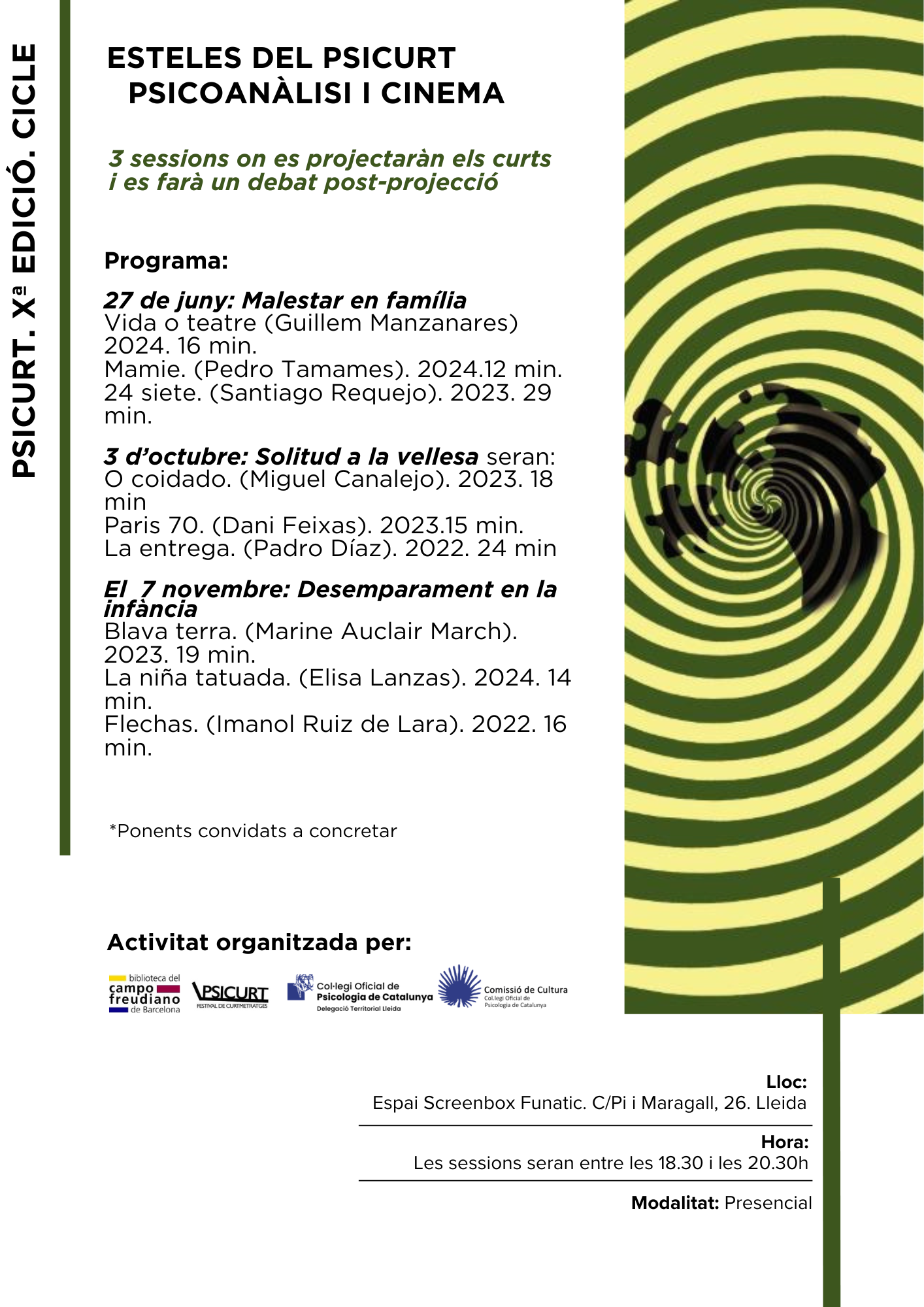 Cicle de psicoanàlisi i cinema: Esteles del Psicurt, Lleida