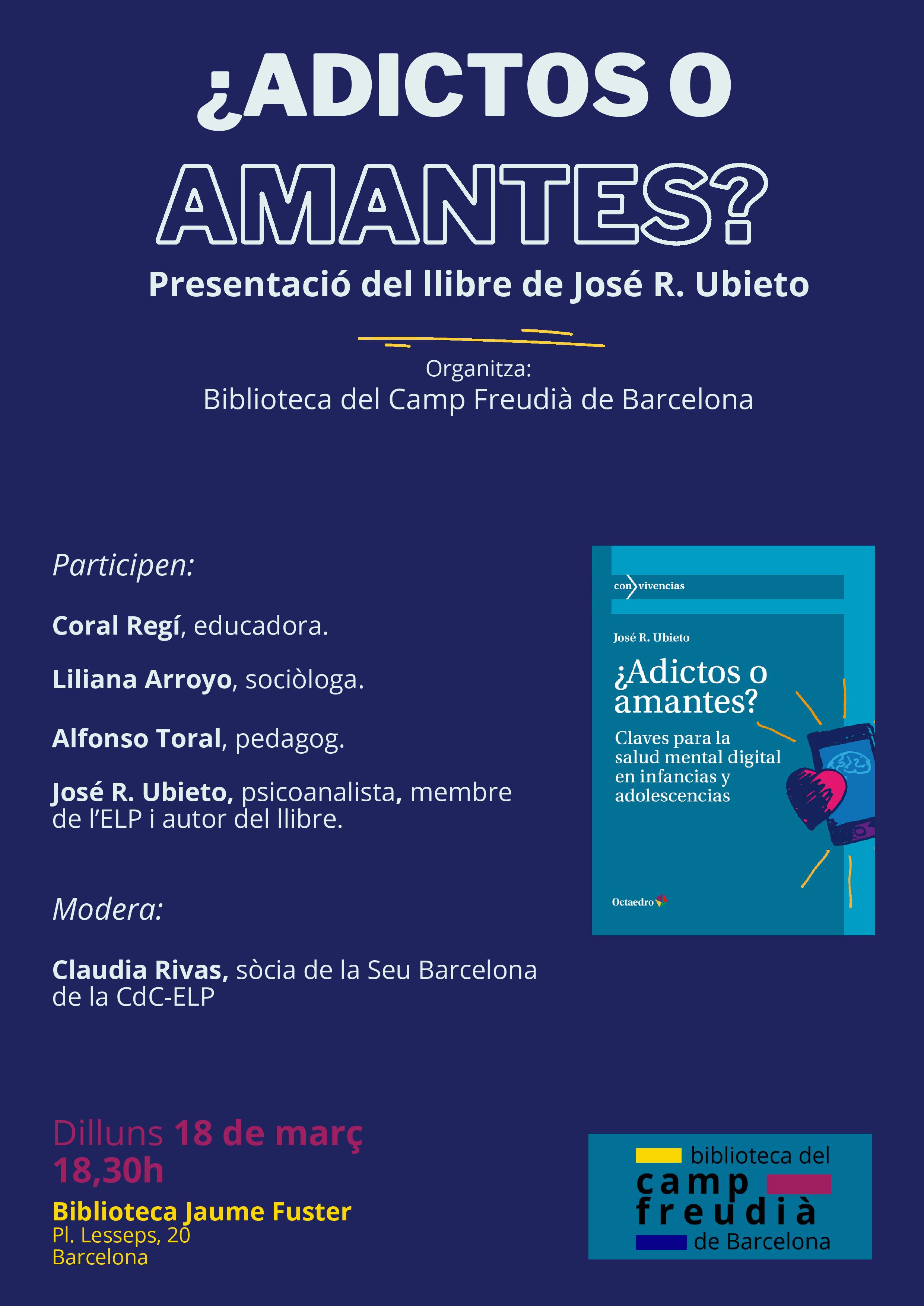 La BCFB presenta el libro de José R. Ubieto ¿Adictos o amantes?