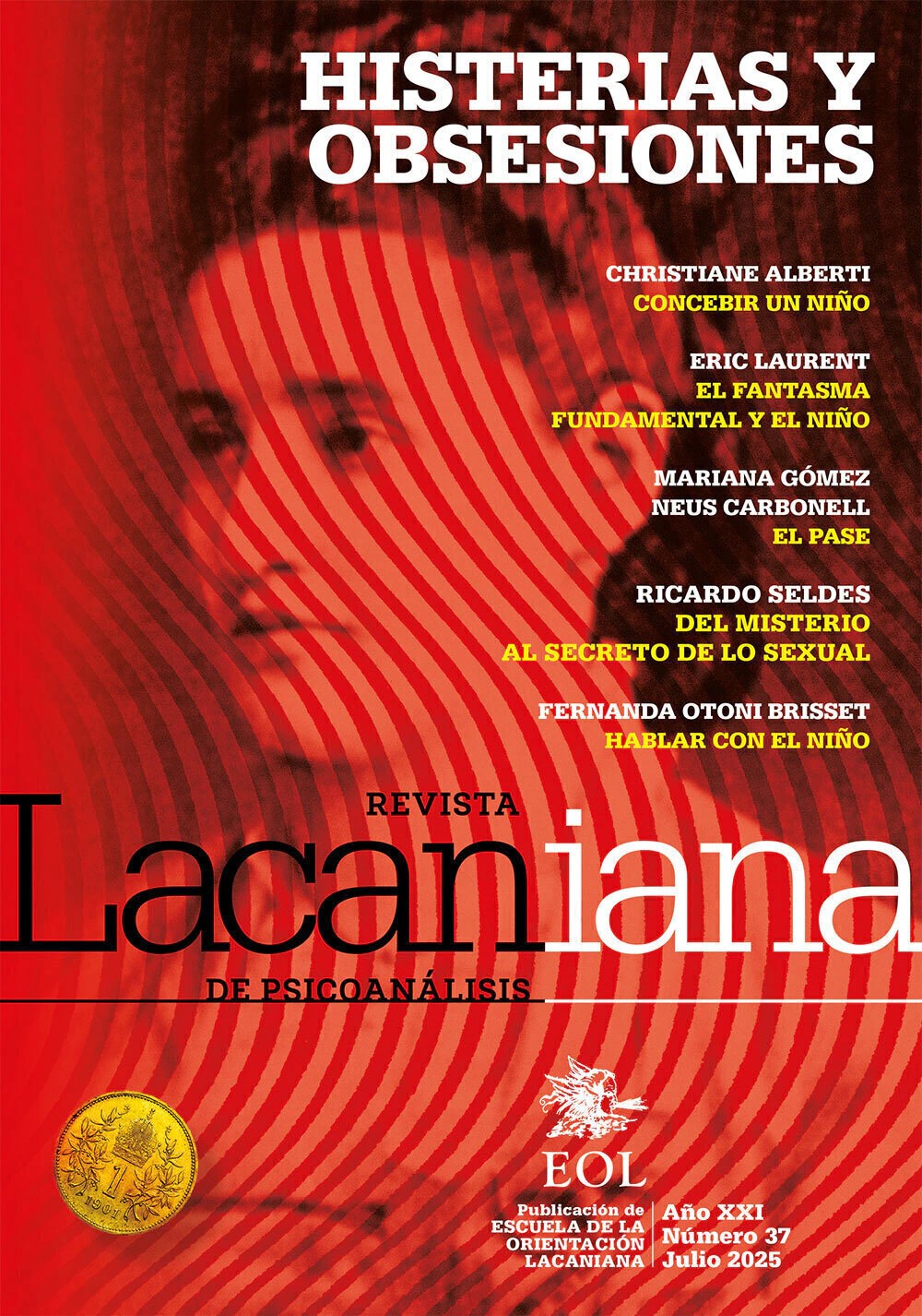 PortadaRevista Lacaniana de Psicoanálisis nº 37, Histerias y obsesión
